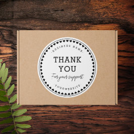 Adesivo Obrigado Clássico Padrões de Amor