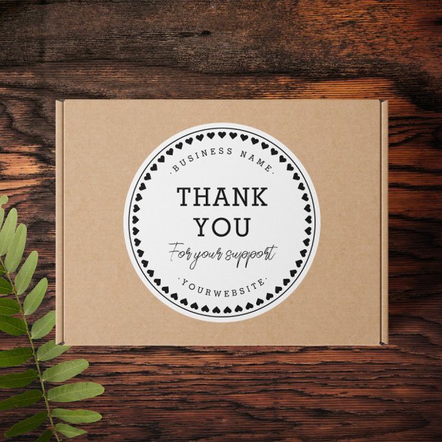 Adesivo Obrigado Clássico Padrões de Amor (Criador carregado)