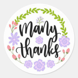 Adesivo Obrigado, Clássico Vinheta Redonda