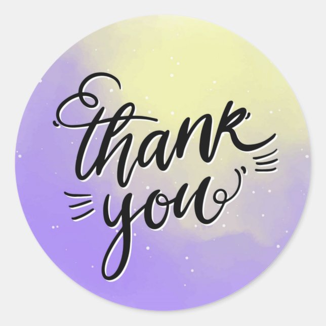 Adesivo Obrigado, Clássico Vinheta Redonda (Frente)