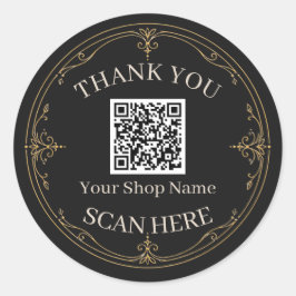 Adesivo Obrigado Código QR Pequena Empresa Ouro Preto