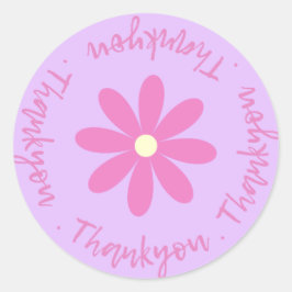 Adesivo Obrigado Com Vinheta Flor