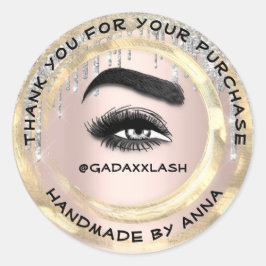 Adesivo Obrigado Comprando Makeup Artist Lash Produtos