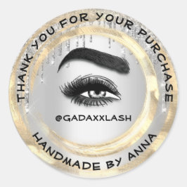 Adesivo Obrigado Comprando Makeup Artista Lash Cleaner Sil