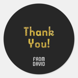 Adesivo Obrigado Confetti Dourado