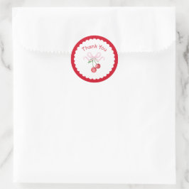 Adesivo Obrigado Coquette Cherry Chá de Noiva