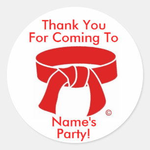 Adesivo Obrigado correia do vermelho das artes marciais