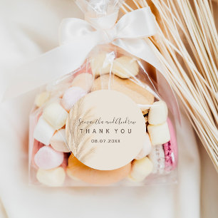 Adesivo Obrigado da aguarela da grama de pampas do verão