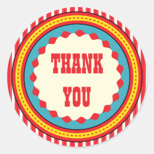 Adesivo Obrigado da festa de aniversário do carnaval do