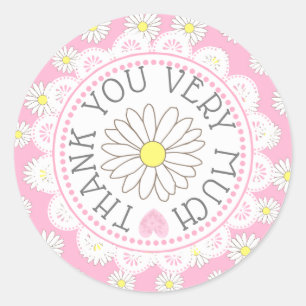 Adesivo Obrigado Daisy Themed Stickers