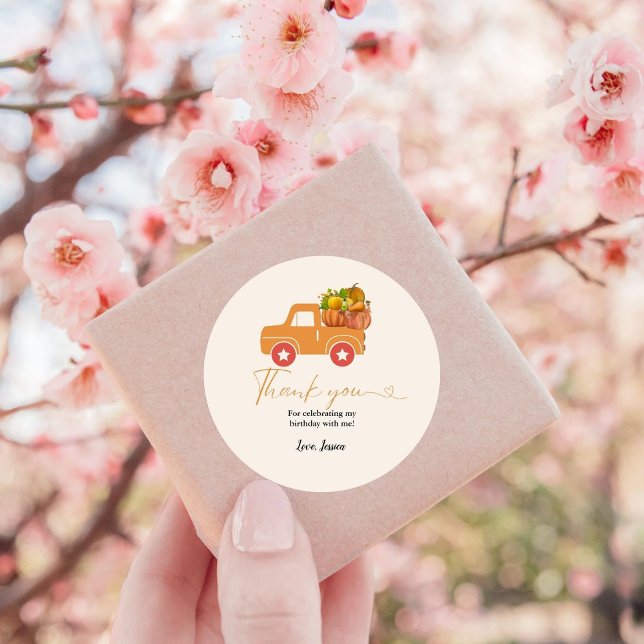 Adesivo Obrigado de abóbora de queda (Criador carregado)