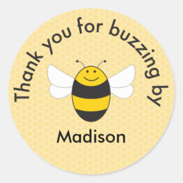 Adesivo Obrigado de aniversário do Bumblebee que você cola
