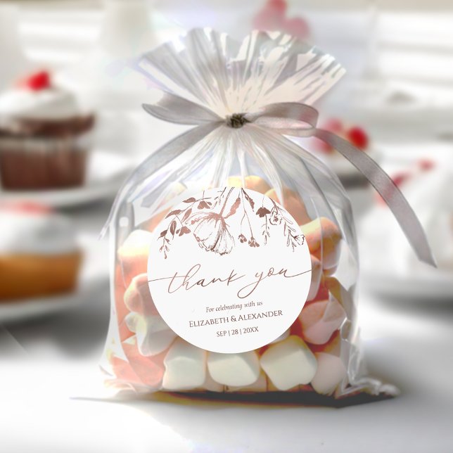 Adesivo Obrigado de Casamento da primavera, seu Sticker Gi (Criador carregado)