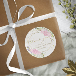 Adesivo Obrigado de Casamento da primavera, seu Sticker Gi