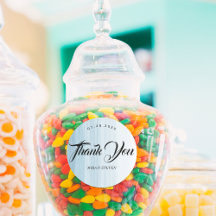 Obrigado de casamento de praia de aquarela moderna