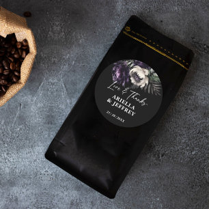 Adesivo Obrigado de casamento elegante do mano negro você