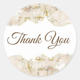 Adesivo Obrigado de design bege