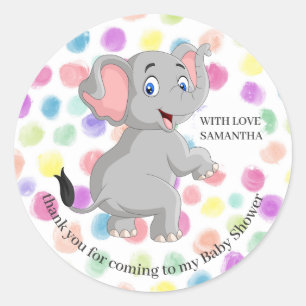 Adesivo Obrigado de elefante, seus PONTOS DE ÁGUA