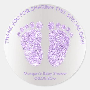 Adesivo Obrigado de Favoritos de Chá de fraldas de Cinza v