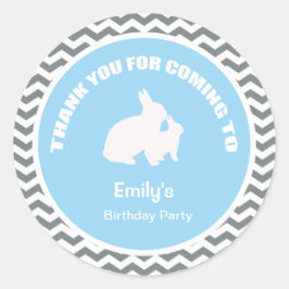 Adesivo Obrigado de festa de aniversário coalhada seu ades