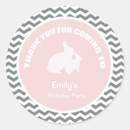 Adesivo Obrigado de festa de aniversário coalhada seu ades