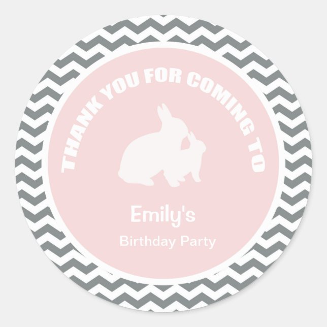 Adesivo Obrigado de festa de aniversário coalhada seu ades (Frente)