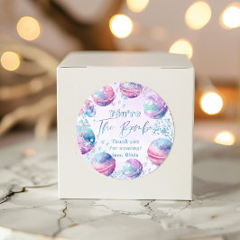 Adesivo Obrigado de festa de aniversário de fazer de bath