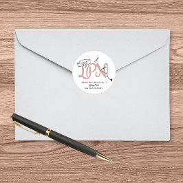 Adesivo Obrigado de festa de formatura LPN favorece os aut