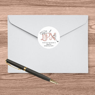 Adesivo Obrigado de festa de formatura LPN favorece os aut