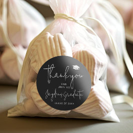 Adesivo Obrigado de Formando de Script Moderno Simples Pre