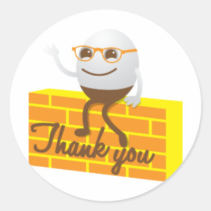 Adesivo Obrigado de Humpty Dumpty você