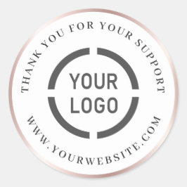 Adesivo Obrigado de negócios do logotipo da fronteira ouro