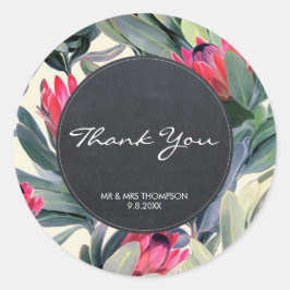 Adesivo obrigado de palma tropical você favorece o casamen