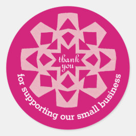 Adesivo Obrigado de pequenas empresas que você cola floco 