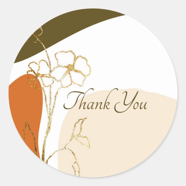 Adesivo Obrigado de tinta abstrato moderna, seu clássico v (Frente)