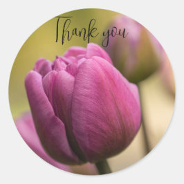 Adesivo obrigado de tulipas
