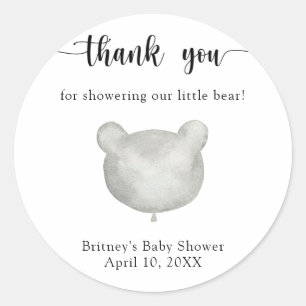 Adesivo Obrigado de ursinho