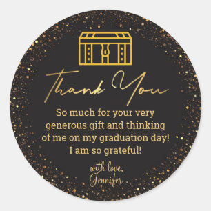 Adesivo obrigado de você se formar com os relâmpagos do tr