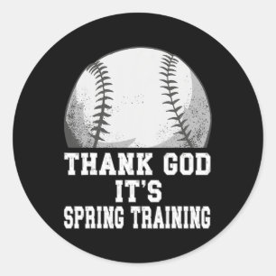 Adesivo Obrigado Deus, é o Primavera a treinar Baseball na