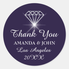 Adesivo Obrigado Diamond Name Wedding Bridal Sweet16th