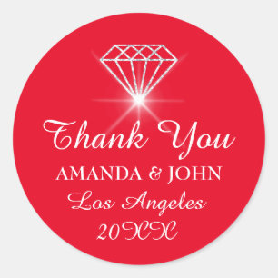 Adesivo Obrigado Diamond Name Wedding Bridal Sweet16th