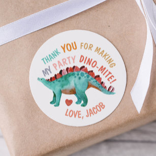Adesivo Obrigado Dino-Mite Watercolor Dinosaur
