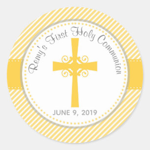 Adesivo Obrigado do baptismo/primeiramente do comunhão