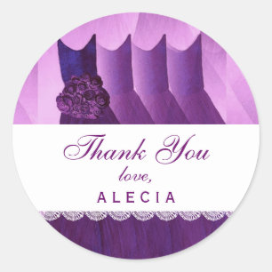 Adesivo Obrigado do chá de panela você ROXO veste V04