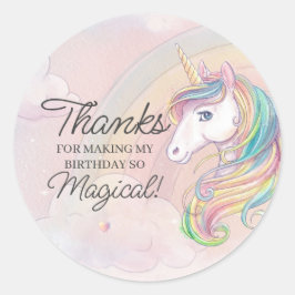 Adesivo Obrigado do Unicorn