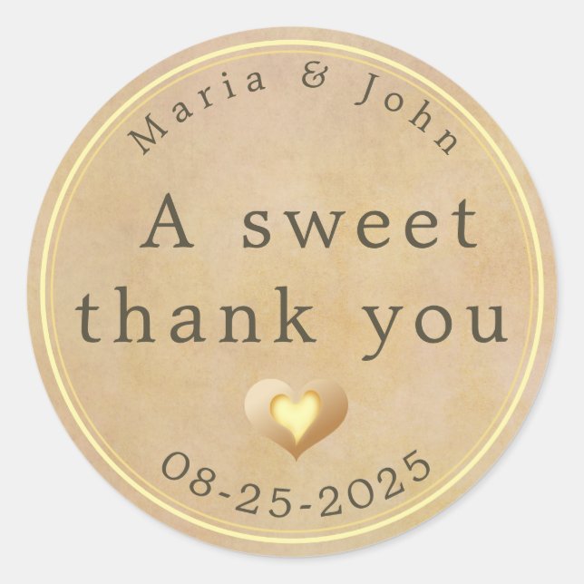 Adesivo obrigado doce (Frente)