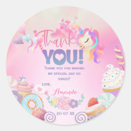 Adesivo Obrigado, Doce Maravilha de Aniversário