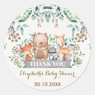 Adesivo Obrigado dos animais da floresta da floresta você