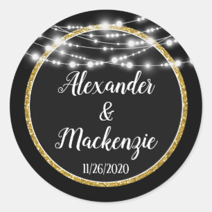 Adesivo Obrigado Dourado preto do casamento você favorece