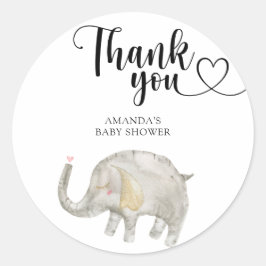 Adesivo Obrigado Elefante de Balão de Aquarela